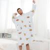imageAmerican Trends Wearable Blanket Hoodie Oversized Sherpa Warm Hoodie Blanket Thick Sweatshirt Gift for Women Men GirlsSloth