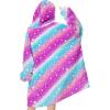 imageAmerican Trends Wearable Blanket Hoodie Oversized Sherpa Warm Hoodie Blanket Thick Sweatshirt Gift for Women Men GirlsStars