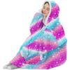 imageAmerican Trends Wearable Blanket Hoodie Oversized Sherpa Warm Hoodie Blanket Thick Sweatshirt Gift for Women Men GirlsStars