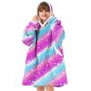 imageAmerican Trends Wearable Blanket Hoodie Oversized Sherpa Warm Hoodie Blanket Thick Sweatshirt Gift for Women Men GirlsStars