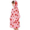 imageAmerican Trends Wearable Blanket Hoodie Oversized Sherpa Warm Hoodie Blanket Thick Sweatshirt Gift for Women Men GirlsSweet Strawberry