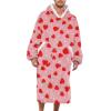 imageAmerican Trends Wearable Blanket Hoodie Oversized Sherpa Warm Hoodie Blanket Thick Sweatshirt Gift for Women Men GirlsSweet Strawberry