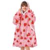 imageAmerican Trends Wearable Blanket Hoodie Oversized Sherpa Warm Hoodie Blanket Thick Sweatshirt Gift for Women Men GirlsSweet Strawberry