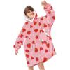 imageAmerican Trends Wearable Blanket Hoodie Oversized Sherpa Warm Hoodie Blanket Thick Sweatshirt Gift for Women Men GirlsSweet Strawberry
