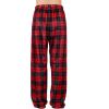 imageAmerican Trends Womens Plush Pajama Pants Soft Fuzzy Pajama Bottoms for Women Cozy Pj Fleece Lounge PantsB Red Black Grid