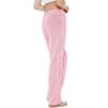 imageAmerican Trends Womens Plush Pajama Pants Soft Fuzzy Pajama Bottoms for Women Cozy Pj Fleece Lounge PantsC Pink