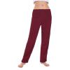 imageAmerican Trends Womens Plush Pajama Pants Soft Fuzzy Pajama Bottoms for Women Cozy Pj Fleece Lounge PantsC Wine Red