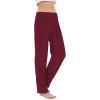 imageAmerican Trends Womens Plush Pajama Pants Soft Fuzzy Pajama Bottoms for Women Cozy Pj Fleece Lounge PantsC Wine Red