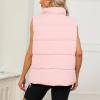 imageAmerican Trends Womens Puffer Vest Sleeveless Puffy Vests for Women Collar Jacket Zipper Coat with PocketsPink