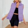 imageAmerican Trends Womens Puffer Vest Sleeveless Puffy Vests for Women Collar Jacket Zipper Coat with PocketsPurple