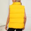 imageAmerican Trends Womens Puffer Vest Sleeveless Puffy Vests for Women Collar Jacket Zipper Coat with PocketsYellow
