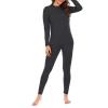 imageAmerican Trends Womens Thermal Underwear Set Long Johns Base Layer Fleece Lined Top and Bottom Thermals Sets LoungewearDark Gray
