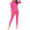 imageAmerican Trends Womens Thermal Underwear Set Long Johns Base Layer Fleece Lined Top and Bottom Thermals Sets LoungewearHot Pink