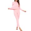 imageAmerican Trends Womens Thermal Underwear Set Long Johns Base Layer Fleece Lined Top and Bottom Thermals Sets LoungewearPink