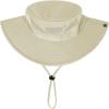 imageKids Sun Hat Fishing Hats for Boys Girls UPF 50 Wide Brim Bucket Hats for Kids Hiking Safari HatDark Grey  Light Beige