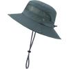 imageKids Sun Hat Fishing Hats for Boys Girls UPF 50 Wide Brim Bucket Hats for Kids Hiking Safari HatDark Grey