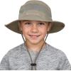 imageKids Sun Hat Fishing Hats for Boys Girls UPF 50 Wide Brim Bucket Hats for Kids Hiking Safari HatDeep Khaki  Light Beige
