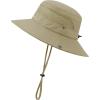 imageKids Sun Hat Fishing Hats for Boys Girls UPF 50 Wide Brim Bucket Hats for Kids Hiking Safari HatDeep Khaki