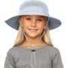 imageKids Sun Hat Fishing Hats for Boys Girls UPF 50 Wide Brim Bucket Hats for Kids Hiking Safari HatNavy Blue  Light Grey
