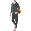 imageAmerican Trends Kids Thermal Underwear Set Ultra Soft Kids Long Johns Sets Toddler Base Layer for Boys GirlsGray