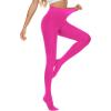 imageAmerican Trends Tights for Women Semi Opaque Pantyhose Womens Run Resistant Tights Hight Waist 80D StockingsHot Pink