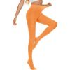 imageAmerican Trends Tights for Women Semi Opaque Pantyhose Womens Run Resistant Tights Hight Waist 80D StockingsOrange