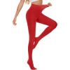 imageAmerican Trends Tights for Women Semi Opaque Pantyhose Womens Run Resistant Tights Hight Waist 80D StockingsRed