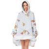 imageAmerican Trends Wearable Blanket Hoodie Oversized Sherpa Warm Hoodie Blanket Thick Sweatshirt Gift for Women Men GirlsSloth