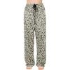 imageAmerican Trends Womens Plush Pajama Pants Soft Fuzzy Pajama Bottoms for Women Cozy Pj Fleece Lounge PantsB Leopard