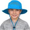 imageKids Sun Hat Fishing Hats for Boys Girls UPF 50 Wide Brim Bucket Hats for Kids Hiking Safari HatSky Blue