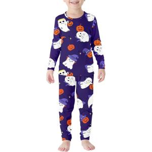 imageAmerican Trends Kids Thermal Underwear Set Ultra Soft Kids Long Johns Sets Toddler Base Layer for Boys GirlsPurple Ghost