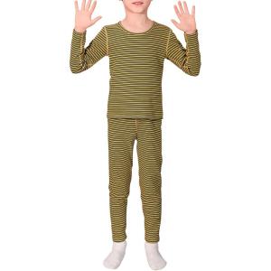 imageAmerican Trends Kids Thermal Underwear Set Ultra Soft Kids Long Johns Sets Toddler Base Layer for Boys GirlsYellow