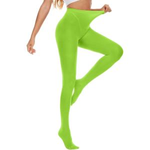 imageAmerican Trends Tights for Women Semi Opaque Pantyhose Womens Run Resistant Tights Hight Waist 80D StockingsBright Green