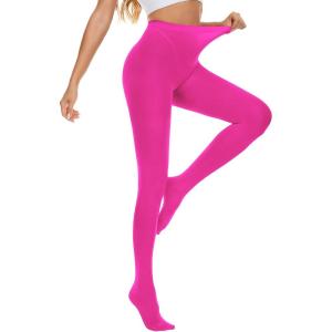 imageAmerican Trends Tights for Women Semi Opaque Pantyhose Womens Run Resistant Tights Hight Waist 80D StockingsHot Pink