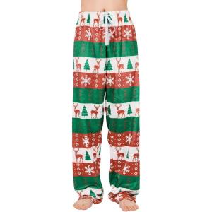 imageAmerican Trends Womens Plush Pajama Pants Soft Fuzzy Pajama Bottoms for Women Cozy Pj Fleece Lounge PantsB Christmas Tree