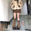 imageAmerican Trends Leg Warmers Y2k Kawaii Black White Cute Leg Warmers Y2k Goth accessories for Women Girls 80s Party SportsA Beigebrown