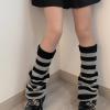 imageAmerican Trends Leg Warmers Y2k Kawaii Black White Cute Leg Warmers Y2k Goth accessories for Women Girls 80s Party SportsA Blackgrey