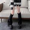 imageAmerican Trends Leg Warmers Y2k Kawaii Black White Cute Leg Warmers Y2k Goth accessories for Women Girls 80s Party SportsA Pure Black