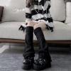 imageAmerican Trends Leg Warmers Y2k Kawaii Black White Cute Leg Warmers Y2k Goth accessories for Women Girls 80s Party SportsA Pure Black