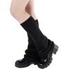 imageAmerican Trends Leg Warmers Y2k Kawaii Black White Cute Leg Warmers Y2k Goth accessories for Women Girls 80s Party SportsA Pure Black