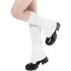 imageAmerican Trends Leg Warmers Y2k Kawaii Black White Cute Leg Warmers Y2k Goth accessories for Women Girls 80s Party SportsA Pure White