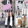 imageAmerican Trends Leg Warmers Y2k Kawaii Black White Cute Leg Warmers Y2k Goth accessories for Women Girls 80s Party SportsB Black