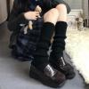 imageAmerican Trends Leg Warmers Y2k Kawaii Black White Cute Leg Warmers Y2k Goth accessories for Women Girls 80s Party SportsB Black