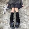 imageAmerican Trends Leg Warmers Y2k Kawaii Black White Cute Leg Warmers Y2k Goth accessories for Women Girls 80s Party SportsB Black