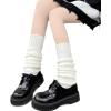 imageAmerican Trends Leg Warmers Y2k Kawaii Black White Cute Leg Warmers Y2k Goth accessories for Women Girls 80s Party SportsB Milk White