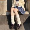 imageAmerican Trends Leg Warmers Y2k Kawaii Black White Cute Leg Warmers Y2k Goth accessories for Women Girls 80s Party SportsB Milk White