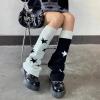 imageAmerican Trends Leg Warmers Y2k Kawaii Black White Cute Leg Warmers Y2k Goth accessories for Women Girls 80s Party SportsBlack Star