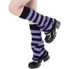 imageAmerican Trends Leg Warmers Y2k Kawaii Black White Cute Leg Warmers Y2k Goth accessories for Women Girls 80s Party SportsBlackpurple