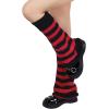 imageAmerican Trends Leg Warmers Y2k Kawaii Black White Cute Leg Warmers Y2k Goth accessories for Women Girls 80s Party SportsBlackred Striped