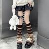 imageAmerican Trends Leg Warmers Y2k Kawaii Black White Cute Leg Warmers Y2k Goth accessories for Women Girls 80s Party SportsBrown Star